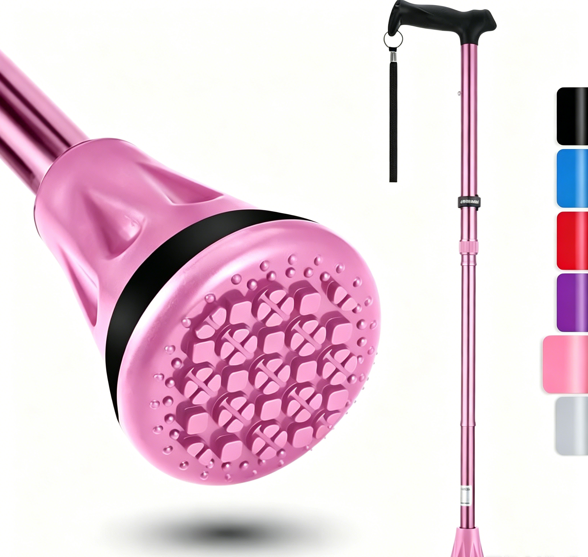 Foldable Adjustable Heavy Duty Walking Cane