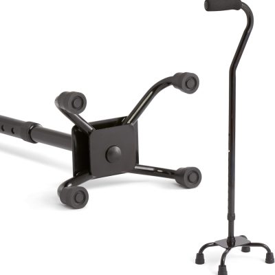 Aluminum Quad Cane, Small Base, 300 lb Capacity