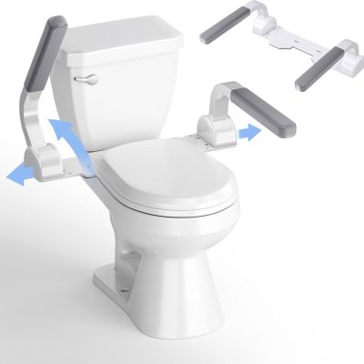 Adjustable Toilet Safety Rails, 500lb Duty