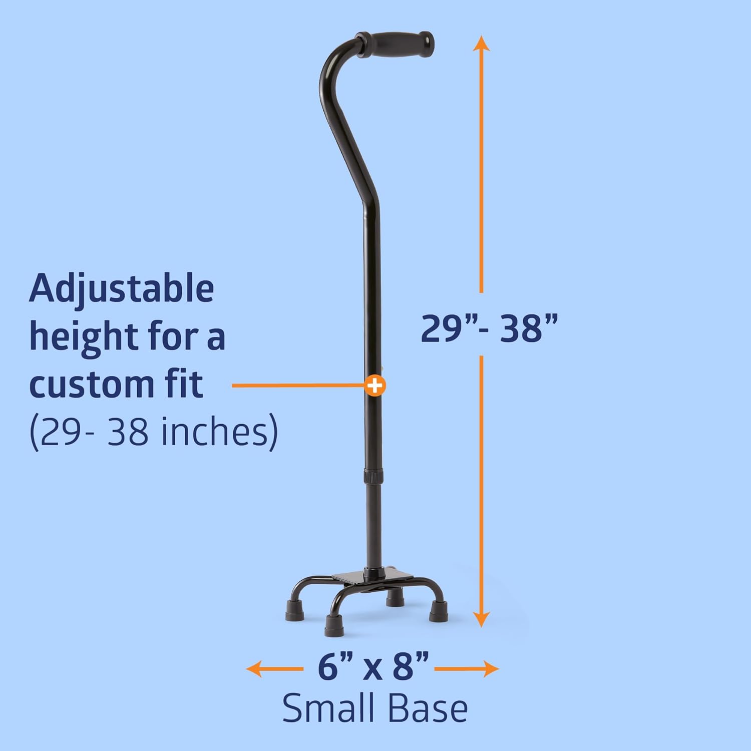 Aluminum Quad Cane, Small Base, 300 lb Capacity - Image 3