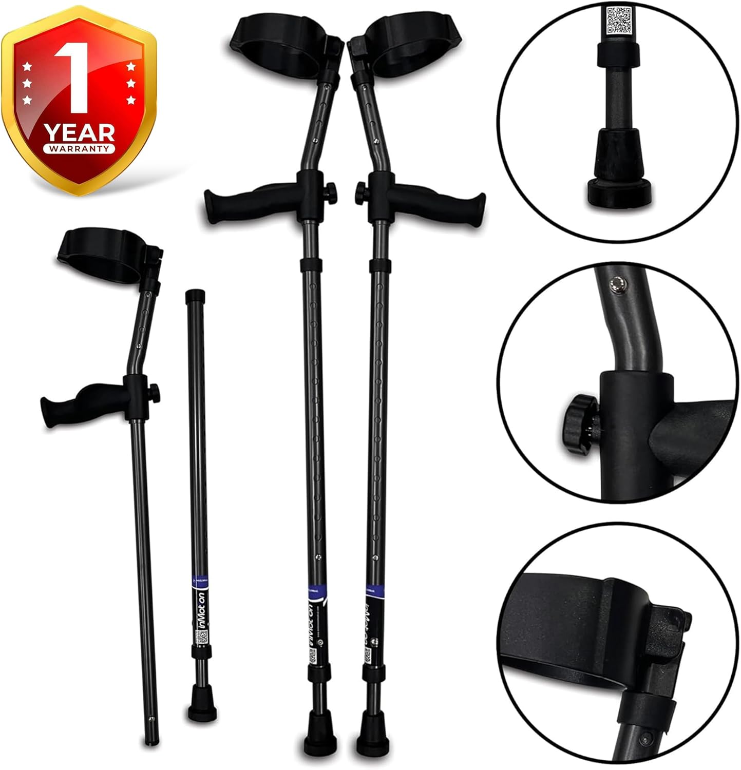Spring Assist Forearm Crutches, Short, 350lb - Image 3